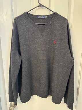 Polo by Ralph Lauren Charcoal Heathered Crewneck Sweatshirt Size XXL
